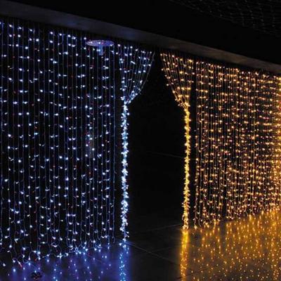 China Flashing / Static On Connectable Decorative Multi Color LED Fairy Lights Copper Wire Curtain Light for sale