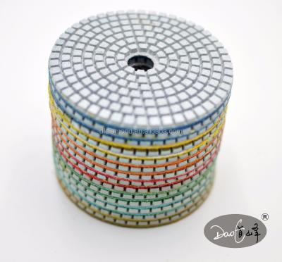 China Wet Use Only DAOFENG Marble Diamond Polishing Pads Stone Grinding Tool for sale