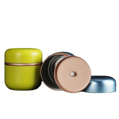 China Custom Printed Food Sunshine Packaging Inside Lid Metal Paint Coffee Spice Tea Metal Tin Can Small Round Tin Can à venda