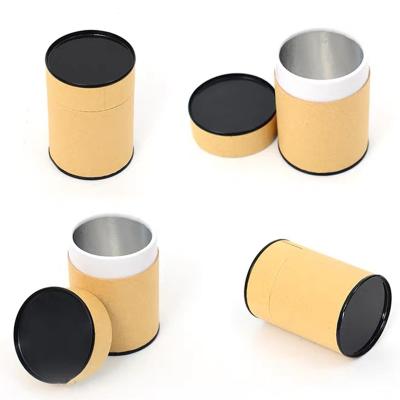 China Recycled Materials Sunshine Packing Chocolate Fancy Custom Coffee Beans Round Paper Cylinder Hot Sale Product Gift Paper Packaging Box en venta