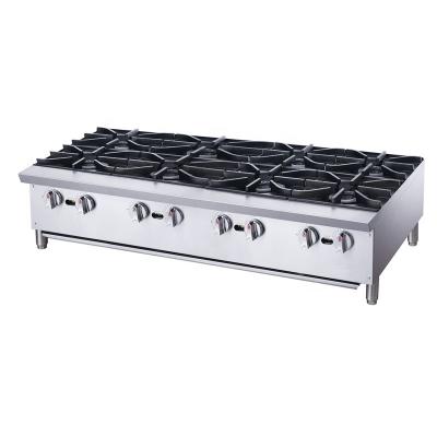 China High Quality 304 Stainless Steel Hot Plate Kitchen Equipment Cooker Table Adjustable 6 Burners Size Hot Plate For Commercial Use for sale