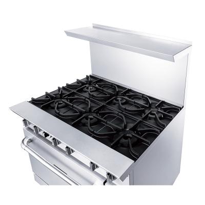 China Hot Selling Size Adjustable Hot Dish With 6 Gas Oven Burners Gas Full Automatic Hot Size Big Burner Gas Stove With Stainless Steel for sale