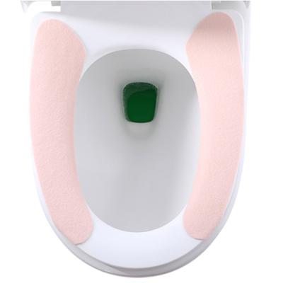 China Durable Customizable Adhesive Reusable Toilet Seat Cover Solid Color Toilet Mat Adsorption Sticky Type for sale