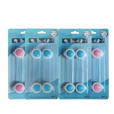 China Eco-freindly 2pcs Long Card Blister Packing Bear Face Drawer Anti-Pinch Hand Lock Child Safety Smile Lock for sale