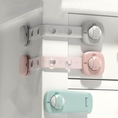 China Multi-Function Buckle Door Lock Toilet Cabinet Drawer Lock Eco-freindly Child Safety Rotary Switch for sale