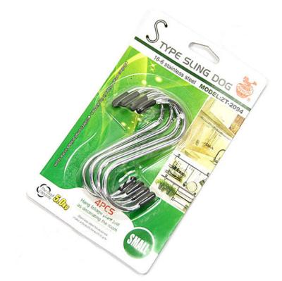 China Modern shook multifunctional stainless steel traceless hook / portable hook 4 packs for sale