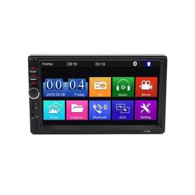 China 7Kind Color For Player 7inch Touch Screen Car 2din Auto Radio Universal Din MP5 Dual Button Car Multimedia Autoradio With Mirror Link for sale