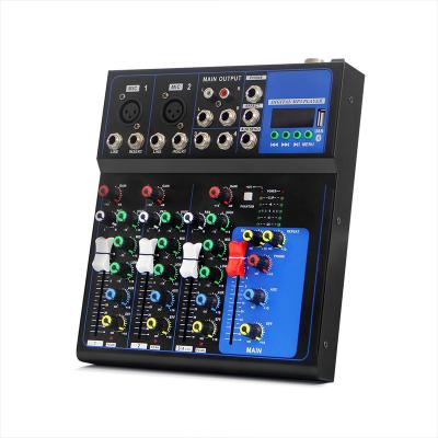 China F4 Black Mini USB Disco Mixer\Bar\Club\Multifunctional Portable Mixer Portable Mixer For Karaoke Home Professional for sale