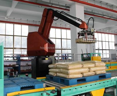 China Multifunctional 25kg Food Bag Palletizing Robot And Pallet Stacking Line for sale