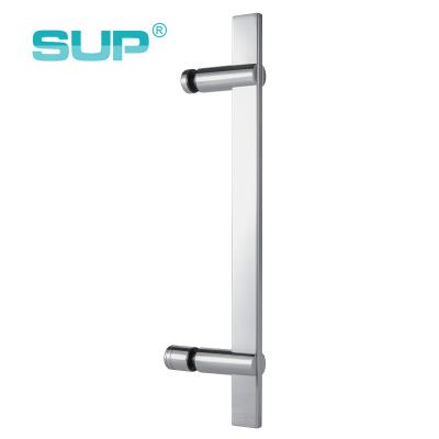 China Modern Interior Single Side Door Glass Bathroom Aluminum Door Handles for sale