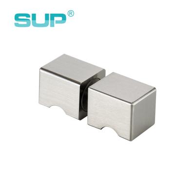 China Modern Brushed Nickel Square Shower Solid Material Brass Door Knob for sale