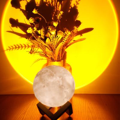 China Dropshipping USB Charging 3 Colors 3D Shine Moon Sunset Modern Touch Control Lamp 15cm for Office Home Decor for sale