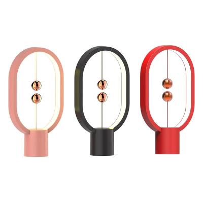 China Dropshipping Christmas Thanksgiving Day Modern Creative Gift USB Powered Everywhere Mini Magnetic Heng Balance LED Lamp for Decoration for sale