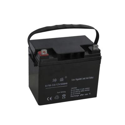 China Lead Acid Batteries Quality Guarantee AGM 12V 33AH Rechargeable Maintenance Free Lead Acid Battery for sale