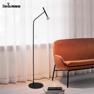 China Modern Savia Led Reading Floor Lamp COB 3000K 450lm Touch Dimmable Brightness Reading Book Standing Light For Living Room Bedroom for sale