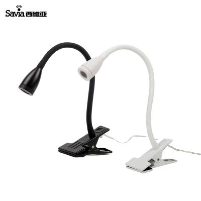 China Savia Modern Aluminum Table Lamp 360 Degree Flexible Neck Adjustable Clip Lamp for Computer Desk and Bed Headboard Reading Lights for sale