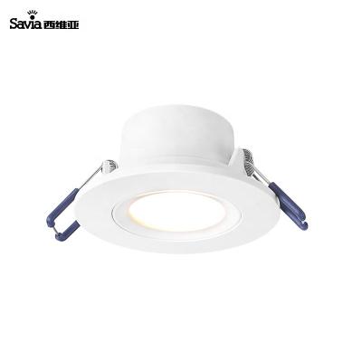 China Savia industrial round recessed ceiling light 220-240V LED 5W IP65 waterproof plastic downlight for bathroom/kitchen living room for sale