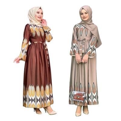 China New Fashion Long Sleeve Maxi Satin Dress Islamic Clothing Women S-M-L-XL-XXL for sale