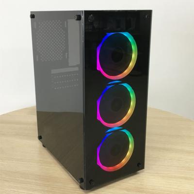 China With Fan SATISFY OEM ODM Plastic Gaming PC Case ATX Gaming Computer Case Desktop PC Case K877 for sale