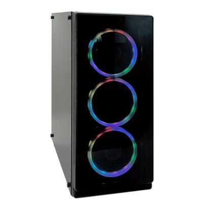 China With Fan SATE (K874) ATX High Quality Gaming Computer Case With RGB Dazzle Fan Support OEM Customization for sale