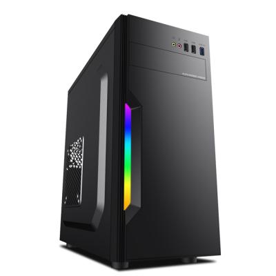 China Desktop SATE Factory Supply Cheap ATX Computer Case (K705) With Stock ATX / Micro ATX / RGB Strip ITX Tower Gaming Desktop PC Case for sale