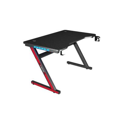 China Adjustable (Height) SATE (GT-100 RGB) Latest Design RGB LED Lights Large MDF Carbon Fiber Texture Gaming Table Racing Style Office Table Computer Desk for sale