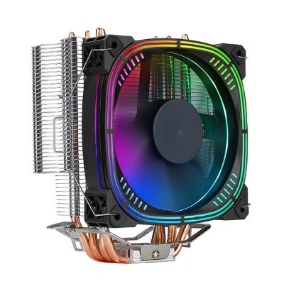 China Quiet Computer Case SATE-CPU Cooler 2 Heat Pipes PC Radiator 4Pin 90mm RGB 1150 1151 1155 1366 CPU Fans AM2 AM3 DC -82 for sale