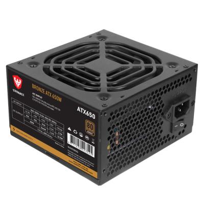 China Desktop SATE NEW 80 Socket Bronze Certification, Desktop Case Power Supply PC Game ATX Power Supply With 24 Pins ATX650 for sale