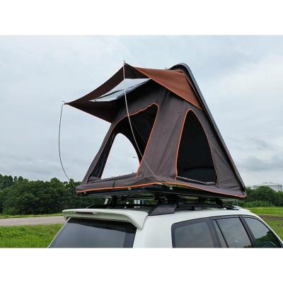 China Hard Straight Bracing Type Shell Aluminum Alloy Triangle Roof Top Awnings for sale