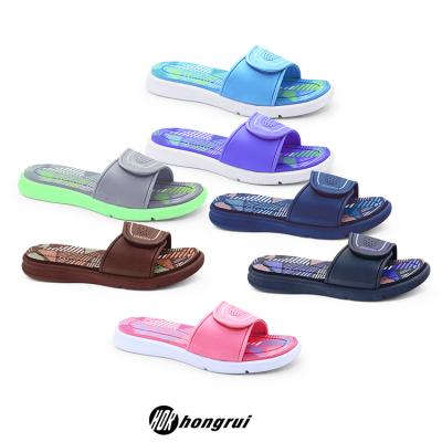 China Wholesale New Design Lightweight Outdoor Women Slippers Custom Logo Memory Foam Slippers For Women Molded EVA Slide Slippers for sale