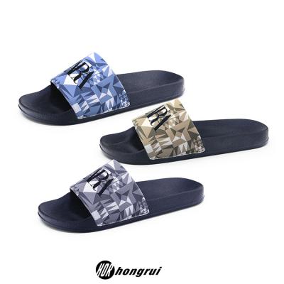 China Lightweight Custom Logo Printed Slippers Fashion Factory Wholesale Beach Casual Slides Shoes Slides Slippers Sandals For Men for sale