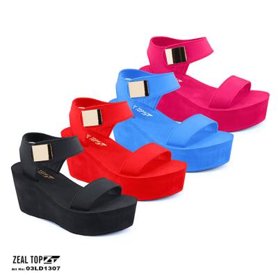 China Cushioning Women Shoes Sexy Heels Casual Sandals Ladies Slip On High Heel Sandals Wedge Platform Sandals High Heels For Girls for sale