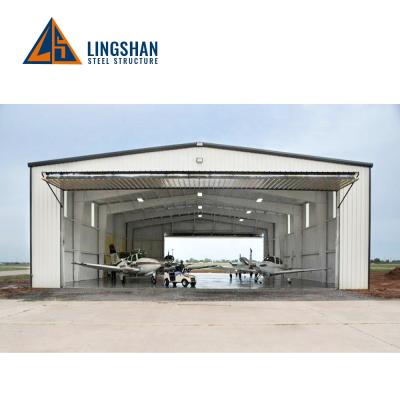 China Larger Span Prefab Metal Frame Parking Lot Low Cost Modular Aircraft Hangar Cheap Prices For Sale for sale