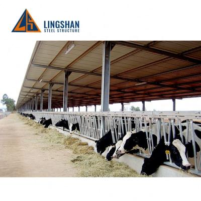 China Steel Workshop China Low Cost Prefab Steel Structure Cow Sheep Barn House Farm Building Design for sale