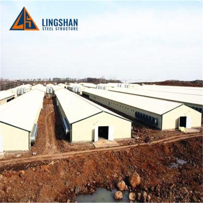 China Cheap Prefab Industrial Farm Steel Structure Chicken House For Sale for sale