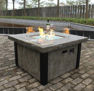 China 42inch Stocked 55,000 Btu Outdoor Square Concrete Propane Fire Pit Table for sale