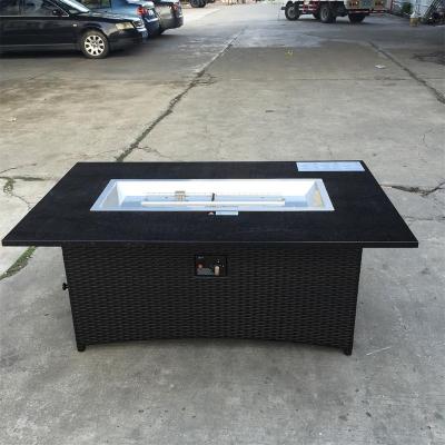 China Stainless Steel 304 Outdoor Gas Firepit Burner Kit System Rectangular Fireplace for sale