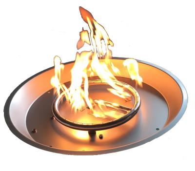 China Stocked 18 inch round stainless steel gas fire pit burner with 10