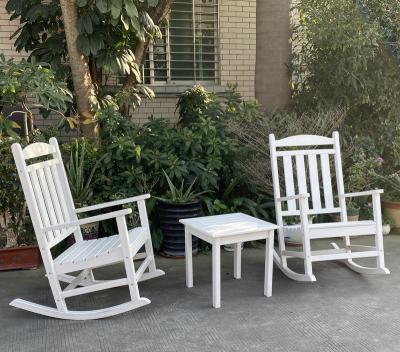 China Eco-freindly weather resistant HDPE rocking chairs with side table for sale