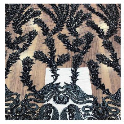 China Guangzhou Viable African Sequin Embroidery Lace Chemical Lace Fabric Online for sale