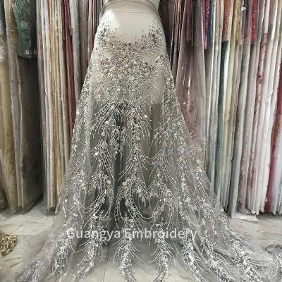 China 2021 viable new fashion dress making lace fabric net lace fabric for bridal for sale