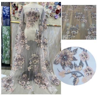 China Latest Viable African French Lace Fabric High Quality French Lace Fabric For Women Evening Wedding Dress Clothes GY978 for sale