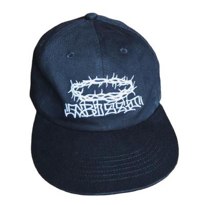 China 2022 COMMON Embroidery Cheap High Quality Custom Soft Cotton Brim Unstructured Flat Hat For Sale for sale