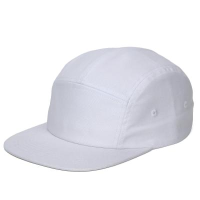 China COMMON logo white cheap custom flat brim embroidery printing panel nylon hats 5 for sale