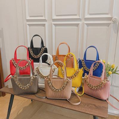 China 2021 PORTABLE korean handbag chain shoulder diagonal bags women handbags ladies for sale