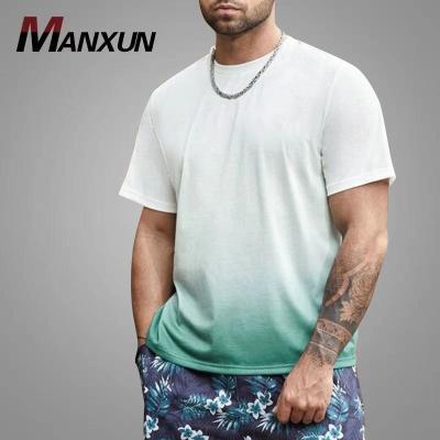 China Wholesale Anti Shrink Colored Men's Anti-Shrink Shirts Graduated Clothing Plus Size Men's T-shirts Blank T-shirt Men's Casual Custom Printed for sale