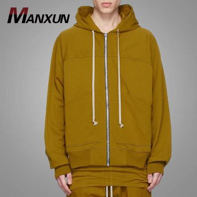 China Brown QUICK DRY Oversized Solid Mens Hoodies Pullover Hot Selling Custom Mens Sweatshirts QUICK DRY Zip Up Gentlemen Hoodie Jackets Sublimation for sale