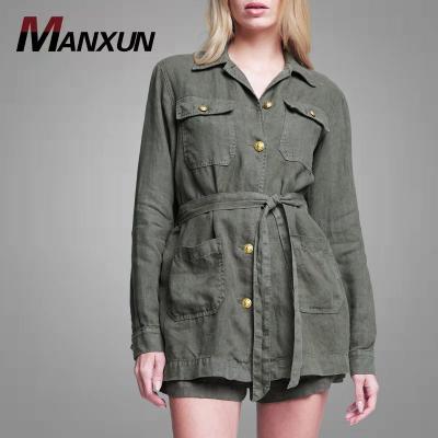 China Autumn Womens Jackets Casual Cargo Fleece Jacket New Design Coat Fleece Outdoor Bottom Jacket Long Down Lady Clothing for sale