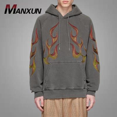 China Fashion Anti-pilling Men's Clothing Digital Fire Bagger Hip Pullover Noise Streetwear Sweatshirt Anti-pilling Hoodie Custom Factory Direct for sale