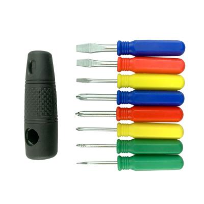 China Plastic Screwdriver Set 8pcs Precision Screwdriver Set Magnetic Head Mini Awl Screwdriver Tool Kit 9009F Multifunctional Set for sale